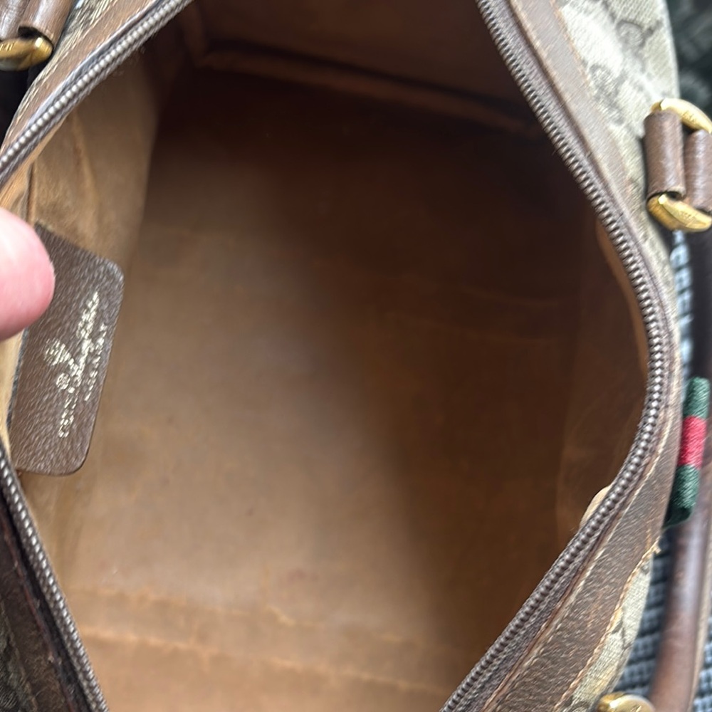 Gucci Brown Monogram Handbag - Picture 12 of 15